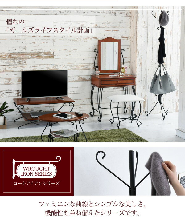 最大10,000円クーポンロートアイアン シリーズ ポールハンガー アイアン 脚 アンティーク風 クラシック レトロ アイアン家具 ハンガー 一人暮らし THLB