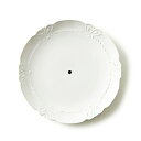 【中央10mm穴あき】クイーン 27cm プレート日本製 磁器 時計皿用 白磁 穴あり 穴有 ケーキスタンド 皿 プレート ●1 絵付け 時計用 白磁 絵付け後...