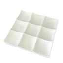 Bute ビュート 9つ仕切り皿 業務用食器 日本製 磁器 白い食器 白磁 9品皿 正月 皿 ビュッフェ 九品仕切り ▲3 こわけ 皿 お正月 食器 大皿 小分...