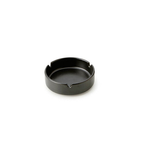 黒マット ラウンド アッシュトレイ(アウトレット含む)日本製 磁器 業務用 シンプル 陶器 はいざら おしゃれ 灰皿 お…