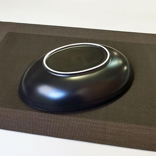 黒マット フリスタ 23cm オーバルベーカー日本製 皿 おしゃれ お皿 おしゃれ 食器 ...