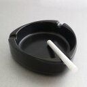 黒マット トライアングル アッシュトレイ日本製 磁器 業務用 シンプル 陶器 はいざら おしゃれ 三角 灰皿 ◆bk おしゃれ 黒 ブラック