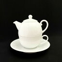 ティーフォーワン(ポット×1 カップ×1 ソーサー×1)日本製 磁器 ポット 陶器 白 おしゃれ 可愛い ◆sk 1人用 コーヒー 紅茶 キッチン雑貨 ナチュラル 北欧風 陶絵付け ポーセリンアート チャイナペイント 白磁 ショップ 販売 通販 テーブルウェアファクトリー