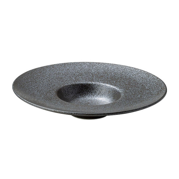 スープセレクション ワイドリム 弥勒 26cm 平型スープ 皿 黒い食器 cafe カフェ 食器 おしゃれ オシャレ 業務用 日本製のサムネイル