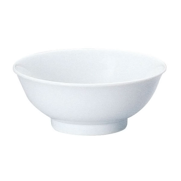 白中華 6.5反高台丼（20.3cm） 白い食器 中華食器 業務用 ラーメン 日本製