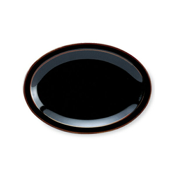 Oval Dishes - うるし天目 8”プラター（21.3cm 楕円皿） 中華食器 業務用 日本製