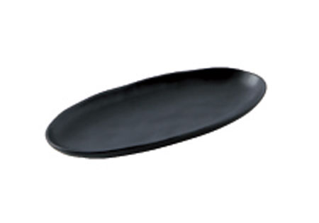 オバール oval 19cm 手作り風楕円皿(中)黒 【 小田陶器 】