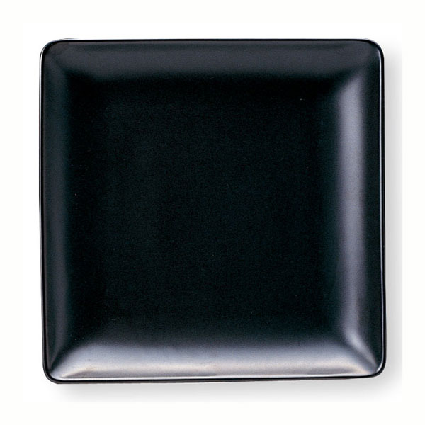 スクエア（角皿） 25cm 四角皿 黒マット 黒い食器 cafe カフェ 食器 おしゃれ オシャレ 業務用 日本製