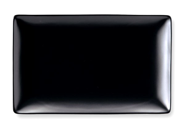スクエア（角皿） 30cm巾広長角皿 黒マット 黒い食器 レストラン カフェ 食器 業務用食器 日本製