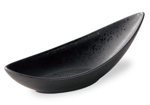 舟形 29cm ななめベーカー 黒点マットの商品画像