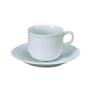 ロイヤルセラム スタックコーヒーカップ & ソーサー コーヒー碗皿 コーヒー碗 受皿(230cc) 白い食器 cafe カフェ 食器 おしゃれ オシャレ 業務用...
