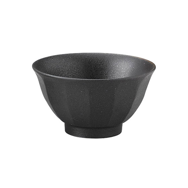 無附蓋 - 黒曜 こくよう 5.0反しのぎ丼(15.4cm） 和食器 cafe カフェ 食器 おしゃれ オシャレ 業務用 日本製