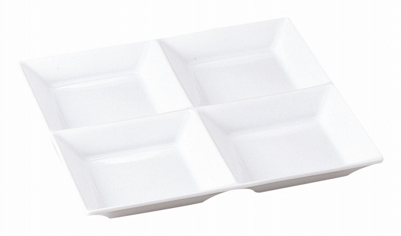 Rakuten - スクエアー 4連深皿 KOYO 光洋 光洋陶器 14900031 食器 おしゃれ かわいい 可愛い 業務用 食洗機対応 日本製
