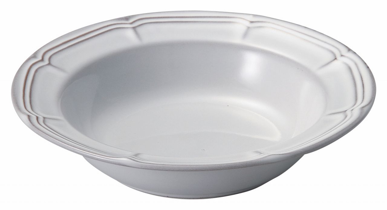 Rakuten - ラフィネ スモークホワイト 21.5cmリムスープボウル KOYO 光洋 光洋陶器 15910012 食器 おしゃれ かわいい 可愛い 業務用 食洗機対応 日本製