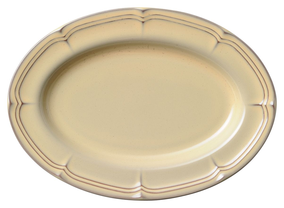 Rakuten - ラフィネ シナモンベージュ 28.5cmオーバルプラター KOYO 光洋 光洋陶器 15922047 食器 おしゃれ かわいい 可愛い 業務用 食洗機対応 日本製