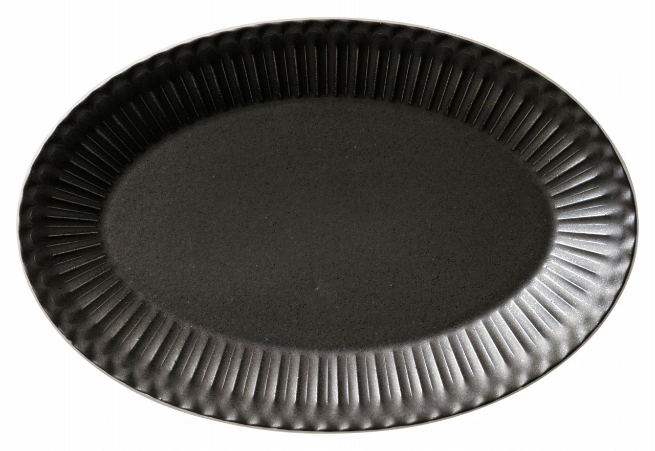 Rakuten - ストーリア クリスタルブラック 26cmプラター KOYO 光洋 光洋陶器 16731048 食器 おしゃれ かわいい 可愛い 業務用 食洗機対応 日本製