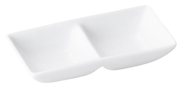 Rakuten - リーバイ 麗白 2ツ仕切薬味皿 KOYO 光洋 光洋陶器 17500073 食器 おしゃれ かわいい 可愛い 業務用 食洗機対応 日本製