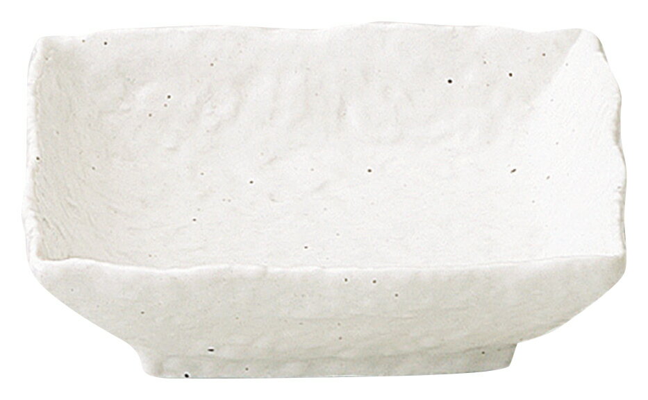 新粉引 しんこびき 石目4.0角小鉢 おしゃれ かわいい 和食器 可愛い 和陶器 業務用 食洗機対応 日本製