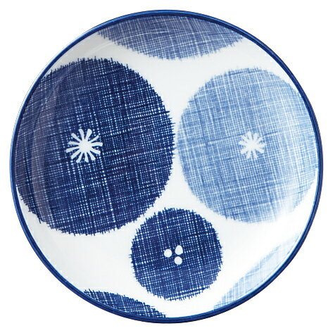 Rakuten - 古青藍 こせいらん 藍花 あいはな 13cm丸皿 花伝 KOYO 光洋 光洋陶器 52284109 おしゃれ かわいい 和食器 可愛い 和陶器 業務用 食洗機対応 日本製