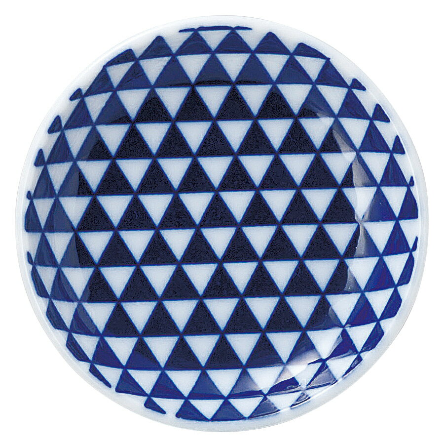 Rakuten - 山格子 やまごうし 青 13cm丸皿 花伝 KOYO 光洋 光洋陶器 52289009 おしゃれ かわいい 和食器 可愛い 和陶器 業務用 食洗機対応 日本製
