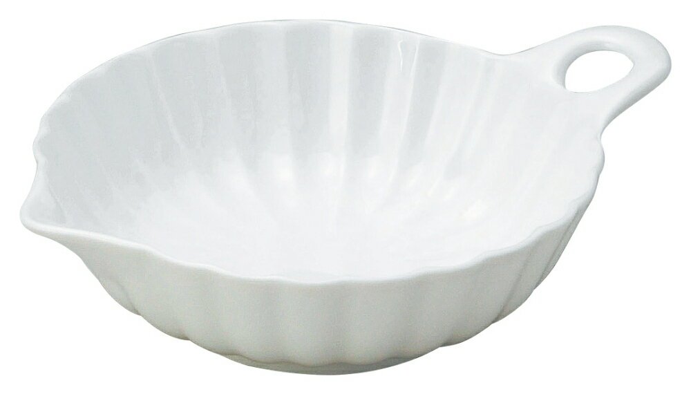 かすみ 白 13cm手付小鉢 花伝 KOYO 光洋 光洋陶器 56100094 おしゃれ かわいい 和食器 可愛い 和陶器 業務用 食洗機対応 日本製