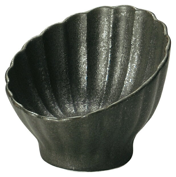かすみ 黒 7cm斜め小鉢 花伝 KOYO 光洋 光洋陶器 56130092 おしゃれ かわいい 和食器 可愛い 和陶器 業務用 食洗機対応 日本製