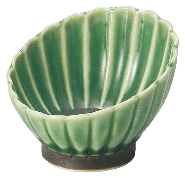 Rakuten - かすみ 緑 7cm斜め小鉢 花伝 KOYO 光洋 光洋陶器 56171092 おしゃれ かわいい 和食器 可愛い 和陶器 業務用 食洗機対応 日本製