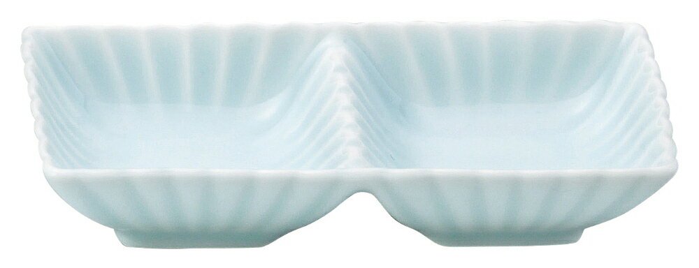 かすみ 青白 2連皿 花伝 KOYO 光洋 光洋陶器 56180079 おしゃれ かわいい 和食器 可愛い 和陶器 業務用 食洗機対応 日本製