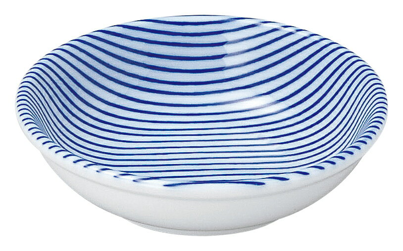 Rakuten - 細縞 ほそしま 青 11cm薬味皿 花伝 KOYO 光洋 光洋陶器 57481014 おしゃれ かわいい 和食器 可愛い 和陶器 業務用 食洗機対応 日本製