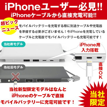 当店限定iPhoneケーブル直接充電 一部カラー値引き中 期間限定 TypeC内蔵ケーブルモデル新登場 NEWモデル 4台同時充電可能 10000mAh ケーブル内蔵モバイルバッテリー 大容量 レビューでクーポン 全てのスマホ、iPhoneシリーズに対応 充電器 ALPHA LING w-07