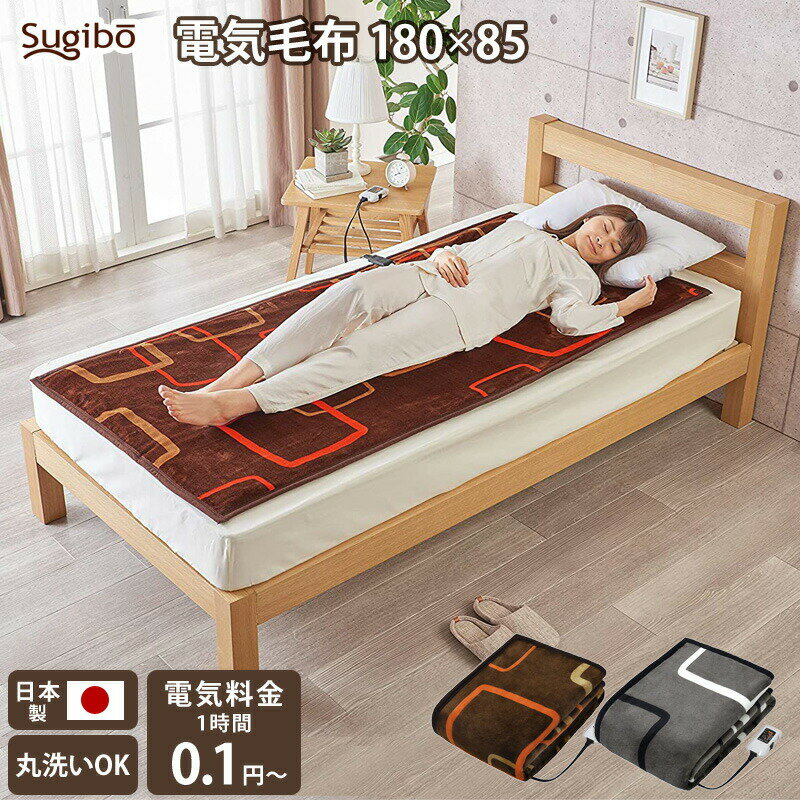 電気毛布 敷き 洗える 日本製 おしゃれ 敷毛布 SB20SL14 敷きタイプ おしゃれ 車中泊 スライド式コントローラー Sugibo 椙山紡織 節電 パーソナル暖房 省エネ ヒーター プレゼント あす楽