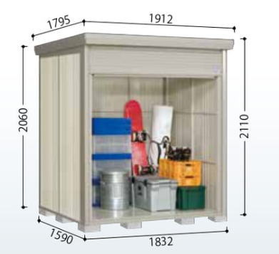 タクボ物置 NDE-1815・標準屋根・一般型　Mr.ストックマン【配送のみ】物置 屋外 収納庫 物置 おしゃれ ベランダ収納庫 屋外 スチール物置