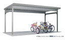 ヨド自転車置場 KWA-5426 壁パネルなし仕様 一般型 基本棟【お客様組立品】
