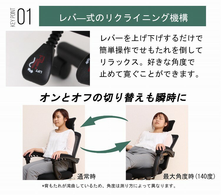 フットレスト付ボスチェア ライト オフィスチェア リクライニング プレジデントチ...