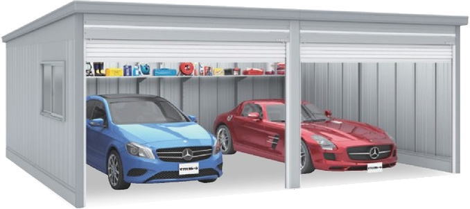 【関西限定！配送のみ　お客様組立品】イナバ物置　ガレージ　ガレーディア　GRN-3652SL-2　スタンダード　豪雪地型　物置 屋外 収納庫 物置 おしゃれ　車庫　イナバガレージ(4)