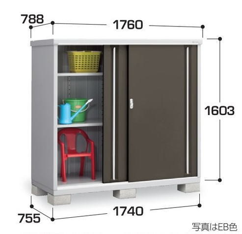 乐天商城 - 関西限定　標準組立工事付　イナバ物置　シンプリー　MJX-177D 　物置 屋外 収納庫 物置 おしゃれ 屋外 スチール物置　稲葉製作所