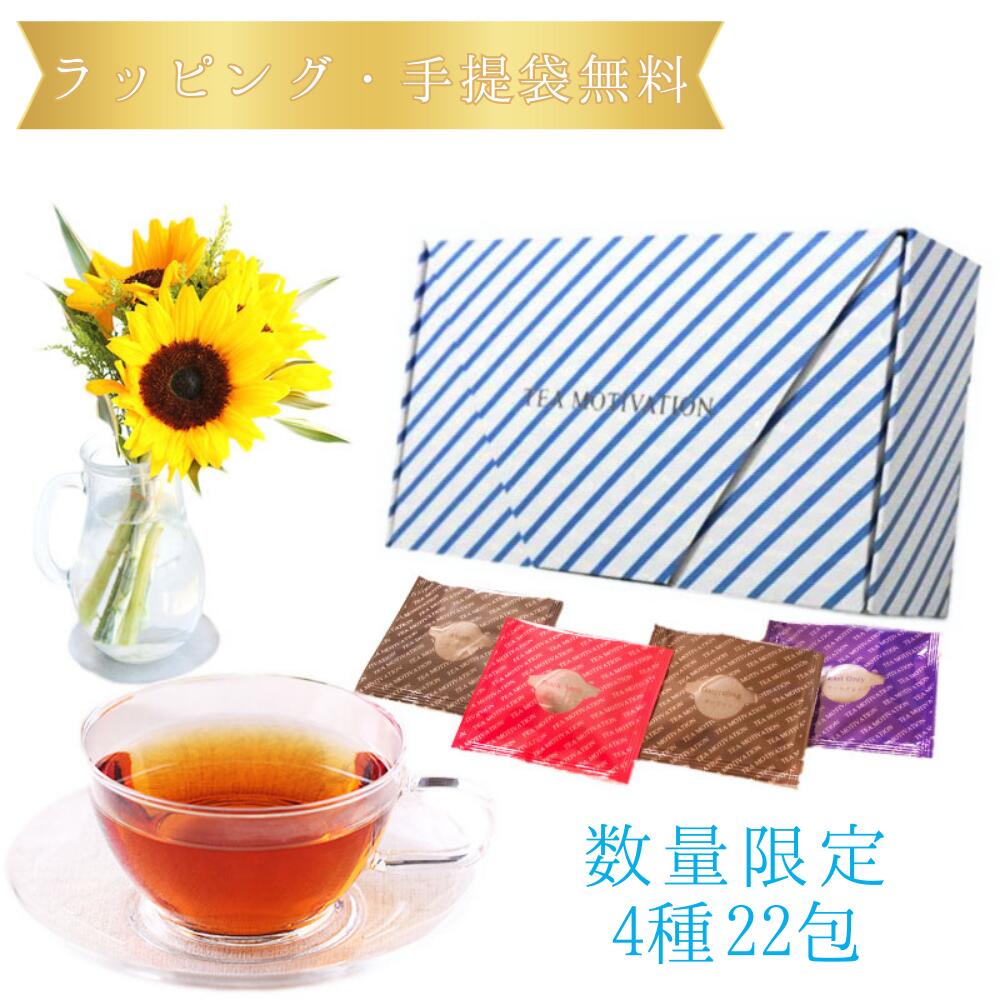 TEA MOTIVATION 限定紅茶 ギフトセット22包入り 選べるストライプBOX