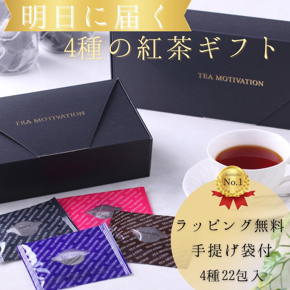 リプトン 【明日届く！ 】TEA MOTIVATION 紅茶 ティーバッグ 4種アソート22包入 手提げ袋付き母の日 母 プチギフト 退職祝い 退職 紅茶 お礼 挨拶 プレゼント 内祝い 高級 おしゃれ 出産祝い セール 特価 ラクシュミー リプトン ホワイトデー 母の日 RSL