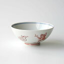 たち吉 鳥獣戯画 飯茶碗 赤絵 12cm 【単品】 茶碗 お茶碗 京焼 磁器 食器 おしゃれ 日本製 ブランド たちきち 記念日 誕生日 プレゼント ギフト 贈...