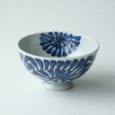 たち吉 【波佐見焼】染唐草 土味飯碗大 12cm 【単品】 茶碗 お茶碗 陶器 食器 おしゃれ 日本製 ブランド たちきち 記念日 誕生日 プレゼント ギフト ...