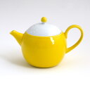 【お買い物マラソン期間はP10倍!】ティーポット 磁器 500ml「 たち吉 木の実 ポット イエロー 」ステンレス製茶こし付 モダン 北欧 おしゃれ かわいい...