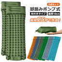 【2点セット】超厚10cm エアーマット 折畳み 極厚 エアーベッド 枕付き キャンプマット エアマット アウトドアマット 足踏み式 幅広厚手 アウトドア 寝具...