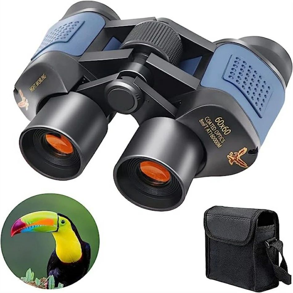 双眼鏡 望遠鏡 60&times;60高倍率双眼鏡 コンパクト プリズムBak4 搭載 FMC多層グリーン膜 小型 収納袋付 防水防振 観劇 競馬 スポーツ観戦 夜空ライブ スポーツ観戦 高い屈折率 専用収納バック IPX6防水 軽量