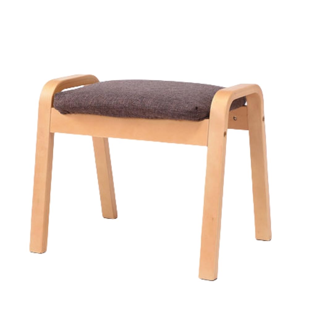 Wooden - 木製 スツール 椅子 フットスツール リビングルーム 玄関踏み台 靴交換低いスツール 廊下 アウトドア ガーデン テラス 腰掛 足置き台け北欧 おしゃれ 組立簡単 (ナチュラル　グレー,44.5*33*36CM)