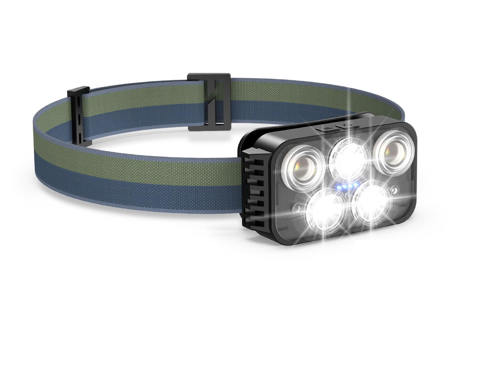 ヘッドライト USB充電式 高輝度 LED ヘッドライト 赤＆白ライト ジェスチャー検知 900mAhのバッテリー 登山 キャンプ 散歩 作業 釣り アウトドア 災害 SOS点滅 頭につけ ヘッドランプ 防水防塵 90&deg;角度調整可 夜釣り(2.0)