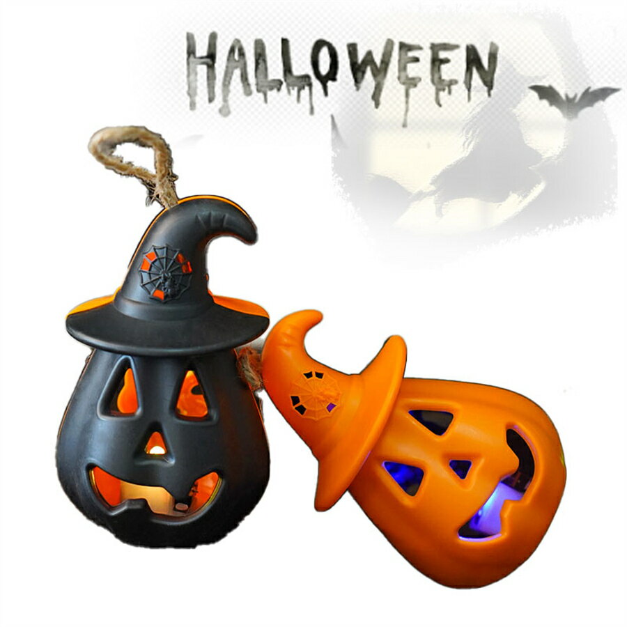 【製品名】：ハロウィン両面かぼちゃランプ 【製品サイズ】：8*8*12 cm 【製品材質】：プラスチック 【製品重量】：約31 g ハロウィンの夜を一層楽しく彩る「子供のカボチャのランプLED電子キャンドルライト」は、お子様のハロウィンパー...
