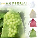 果実袋 100枚入 果実 掛け袋 保護ネット 防虫ネット 害虫予防 傷予防 鳥よけネット 網 果実 巾着袋 果樹袋フルーツ袋 通気性 りんご もも ぶどう なし...