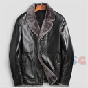 本革ジャケット メンズ 羊皮ラムレザージャケット 長袖 無地 ロングコート 羊毛ファー メンズ アウター カジュアル 防寒 防風 軽量 メンズ ジャケットメンズ...