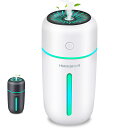 【2025新登場】加湿器 卓上 小型 車用 Type-C充電式 大容量 350ML 除菌 次亜塩素酸水対応 車載加湿器 持ち運び便利 軽量 コンパクト コードレス 静音 7色LEDライト 超音波式加湿器 乾燥対策 花粉対策 水漏れ防止 長時間運転 オフィス 子供部屋 寝室 家庭用