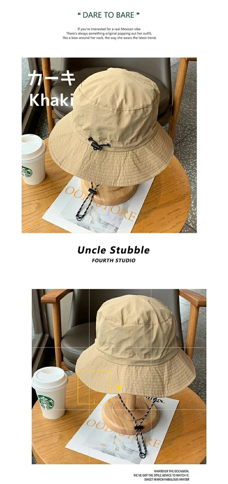 タクトストアの漁師の帽子 UV保護 超防水 速乾 透湿性 アウトドア帽 ハット 折りたたみ式 登山 ハイキング 屋外 海 山 大きいサイズ uvカット 紫外線カット つば広 折り畳み 綿 メンズ レディース 日よけ UV 帽子 運動会 旅 春 夏 春夏 母の日 父の日｜アングル2